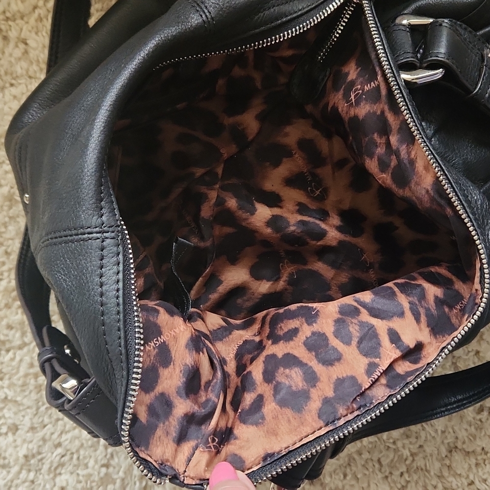 Medium black b malowsky leather bag - Picture 8 of 11